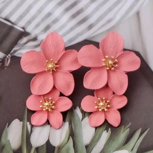 3/38🌸 boho Double flower summer beach earring